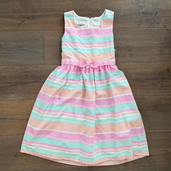 Bonnie Jean Other - Bonnie Jean Easter Spring Striped Dress Big Girls Size 14